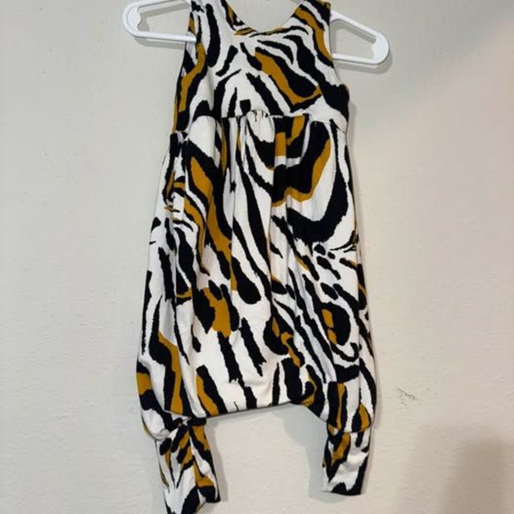 Macy Kate Boutique Tiger Print Harem Romper 12/18M